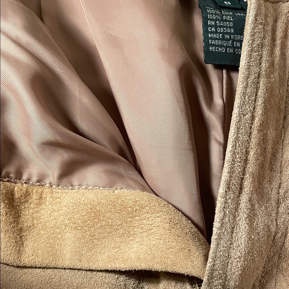 Lauren Ralph Lauren Tan Soft Suede High Waisted Vintage Pants - Picture 10 of 13